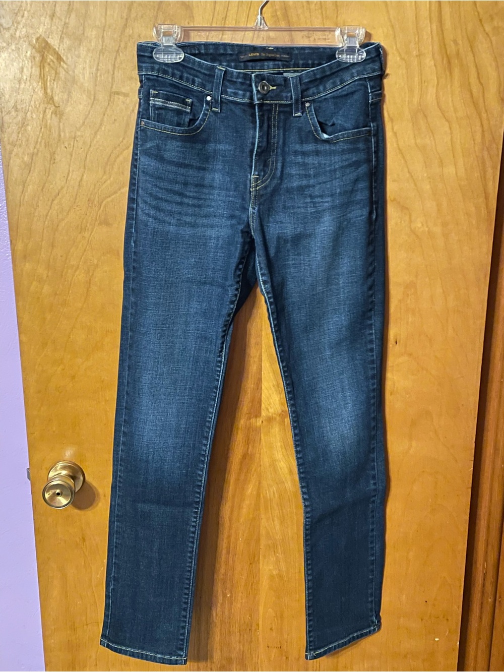 Classic Women's Dark Blue Mid-Rise Stretch Skinny Jeans
